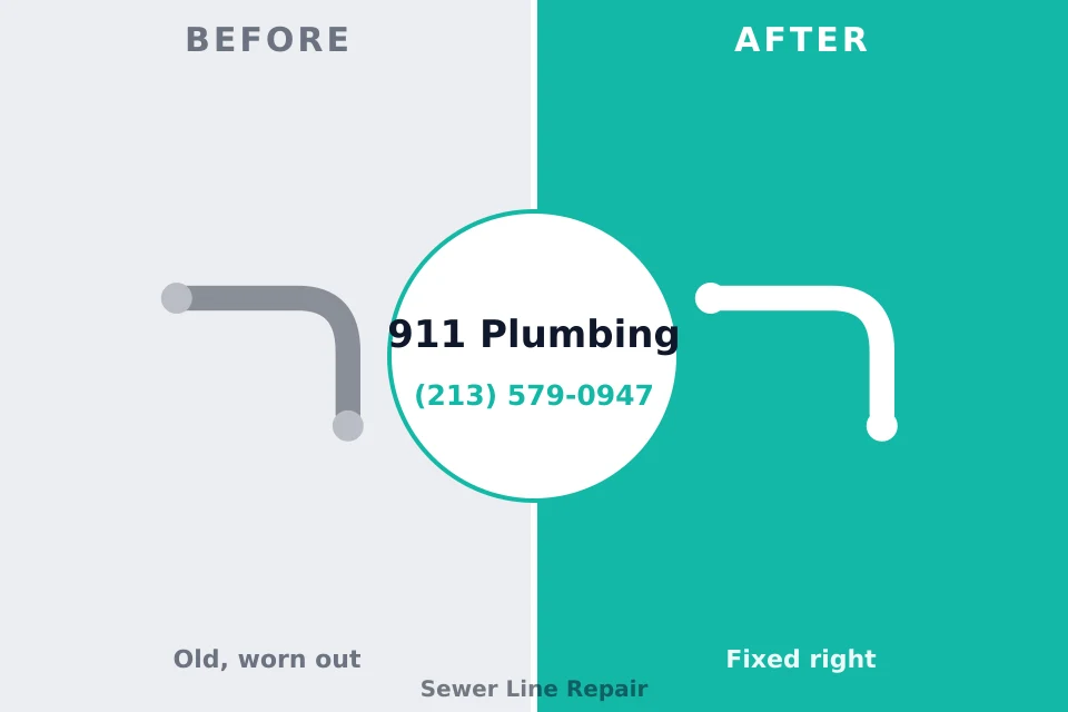 Before and after: plumbing repair Copper Canyon, TX